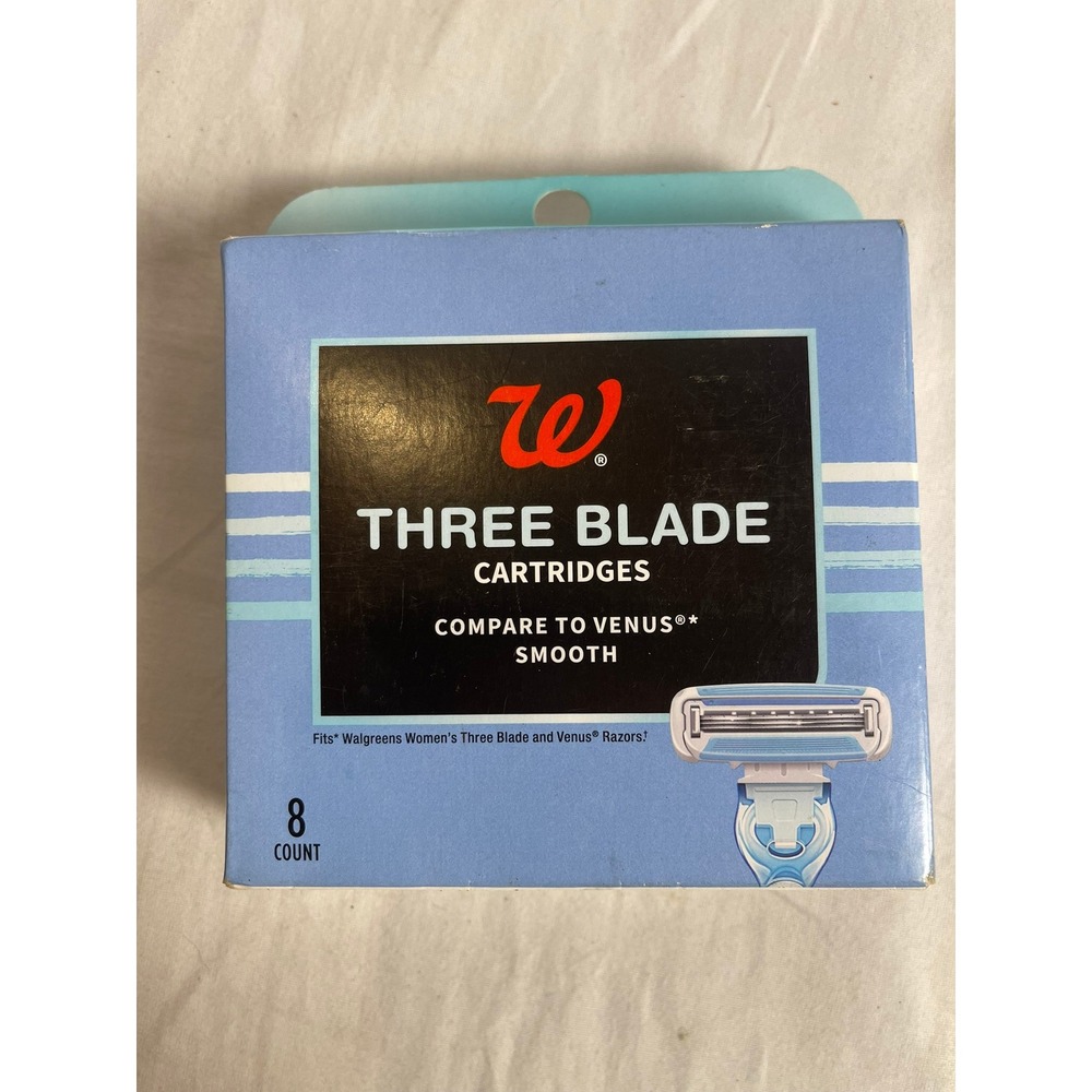Walgreens Womens Three Blade Razor Cartridges 8 Count Fits Venus Smooth W10428